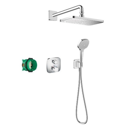 Hansgrohe Croma E 27953000 Душевая система - комплект с термостатическим смесителем (хром)