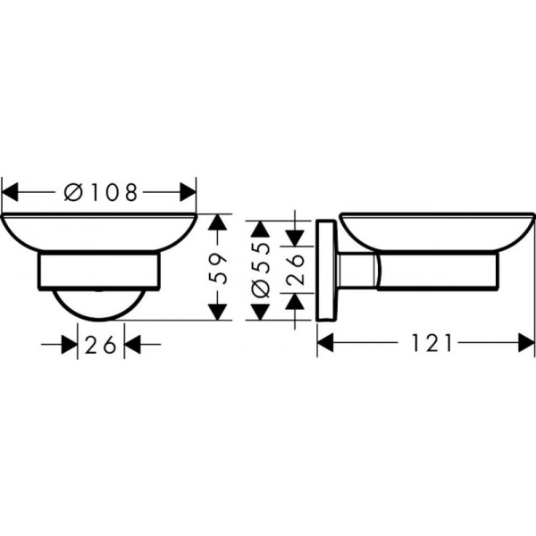 Мыльница Hansgrohe Logis Universal 41715000, хром