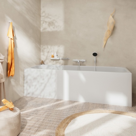 Смеситель для ванны hansgrohe Tecturis S, 73422700, матовый белый