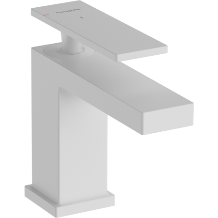 Смеситель для раковины hansgrohe Tecturis E 80, EcoSmart+, CoolStart, 73001700, матовый белый