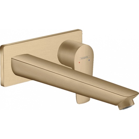 Смеситель для раковины hansgrohe Talis E  настенный с длинным изливом 71734140, шлифованная бронза