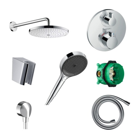 Готовый набор для душа hansgrohe Raindance/Rainfinity с термостатом Ecostat S HG-PR127, хром