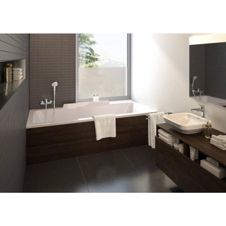 Смеситель для раковины hansgrohe Logis 71107000, со средним изливом, со сливным клапаном Push-Open, хром