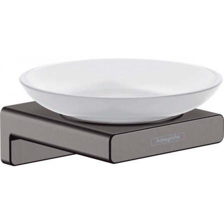 Мыльница AddStoris Hansgrohe 41746340, шлифованный черный хром