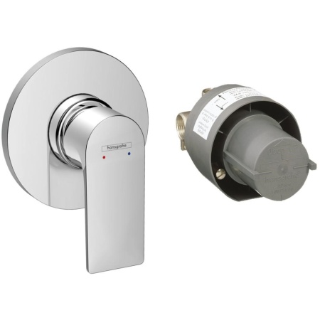 Смеситель для душа hansgrohe Rebris E, скрытого монтажа, в комплекте со скрытой частью 72658000, хром