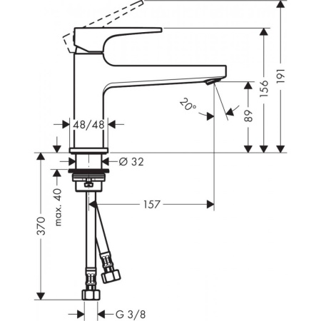 Смеситель hansgrohe Metropol для раковины 74502000, хром