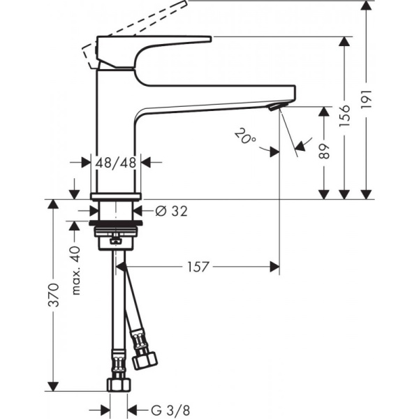 Смеситель hansgrohe Metropol для раковины 74502000, хром
