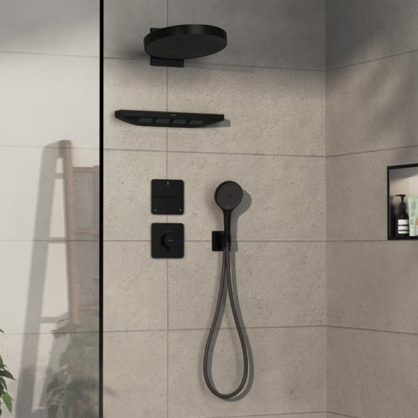 Термостат hansgrohe ShowerSelect Comfort Q для скрытого монтажа, 15588670, матовый черный