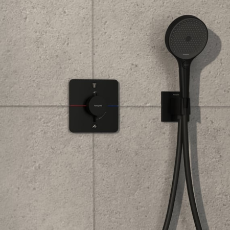 Термостат hansgrohe ShowerSelect Comfort Q для скрытого монтажа на 2 функции, 15583670, матовый черный