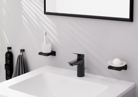 Hansgrohe Logis Смеситель для раковины 100 черный матовый 71100670