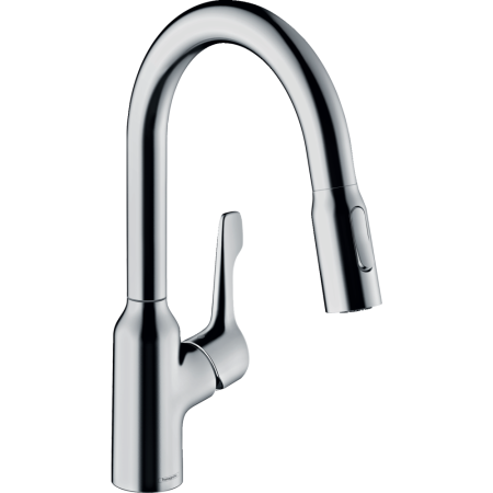 Смеситель для кухонной мойки hansgrohe Focus M43 180, с вытяжным душем 2jet 71811000, хром