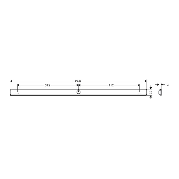 Hansgrohe WallStoris Штанга 70 см белый матовый 27904700