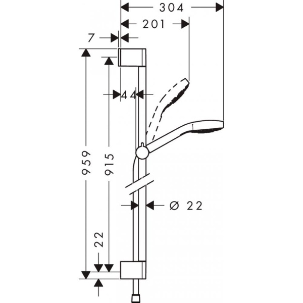 Душевой набор hansgrohe Croma Select E Vario 26592400, белый/хром