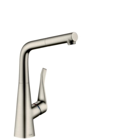 Смеситель hansgrohe Metris для кухонной мойки 14821800, под сталь