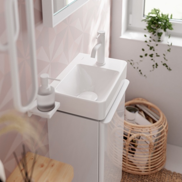 Cмеситель для раковины hansgrohe Tecturis S 80, EcoSmart+, для холодной воды, 73313700, матовый белый