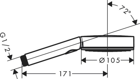 Ручной душ Hansgrohe Pulsify Select 105 3jet Activation 24100670, матовый чёрный