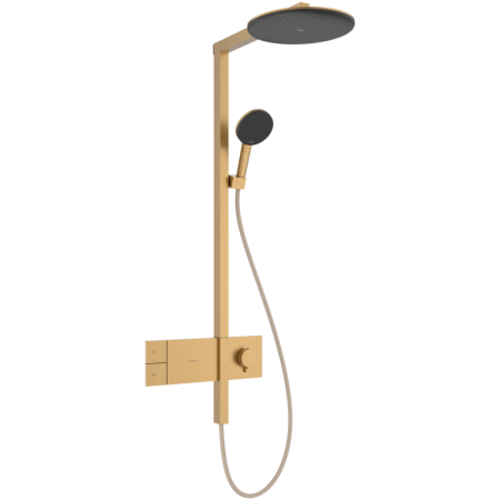 Душевая система hansgrohe Raindance Alive S Showerpipe 300 1jet с термостатом ShowerSelect Comfort, 24582140, шлифованная бронза