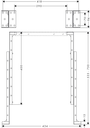 Hansgrohe sBox Монтажный скобы хром 28021000