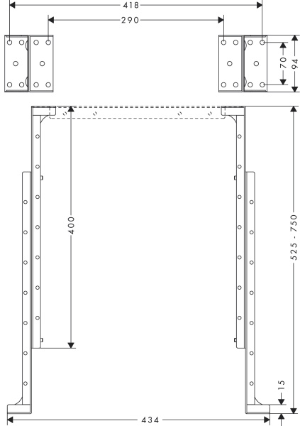 Hansgrohe sBox Монтажный скобы хром 28021000