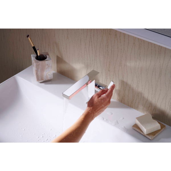 Смеситель для раковины hansgrohe Tecturis E 110 Fine CoolStart, EcoSmart+, 73021000, хром
