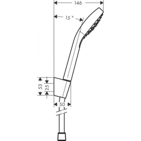 Душевой hansgrohe набор Croma Select S 1jet 1,25 м 26420400, белый/хром