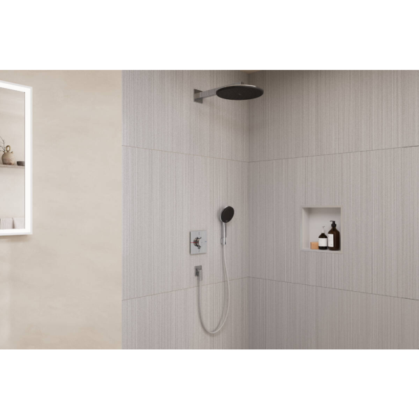 Душевая система hansgrohe Raindance Alive S Design ShowerSet 300 1jet с термостатом ShowerSelect Comfort E, 24630000, хром