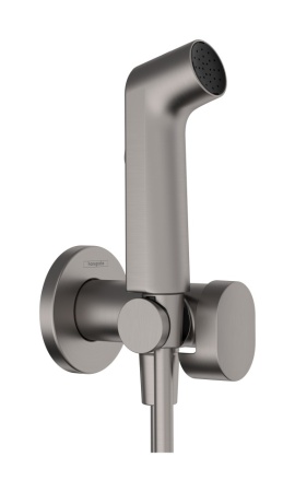 Гигиенический душ со смесителем Hansgrohe Bidette 29232340 шлифованный черный хром