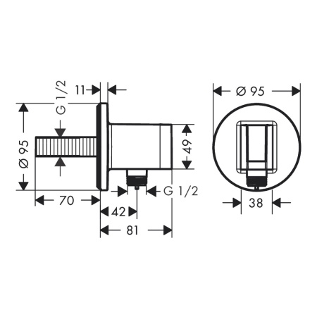 Hansgrohe FixFit S Держатель душа полированное золото 26888990