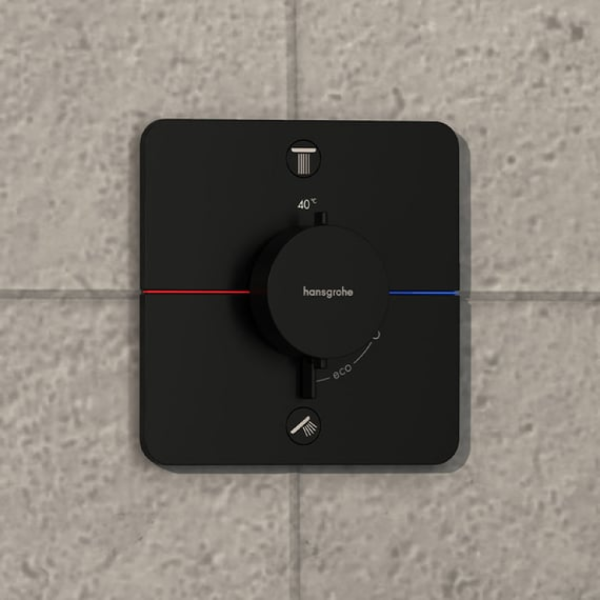 Термостат hansgrohe ShowerSelect Comfort Q для скрытого монтажа на 2 функции, 15583670, матовый черный