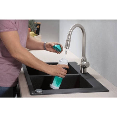 Смеситель для кухонной мойки hansgrohe Focus M43 180, с вытяжным душем 2jet 71811800, под сталь