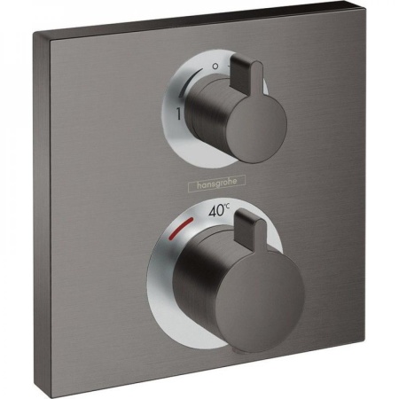 Термостат Hansgrohe Ecostat Square, скрытого монтажа, для 2 потребителей 15714340, шлифованный черный хром