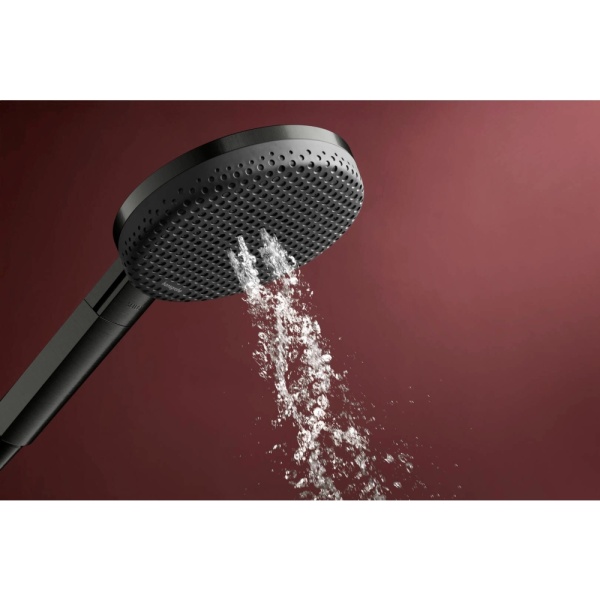 Душевой гарнитур hansgrohe Raindance Alive Select S 125, 3 струи, со штангой Unica E Puro 90 см, 24601340, шлифованный черный хром