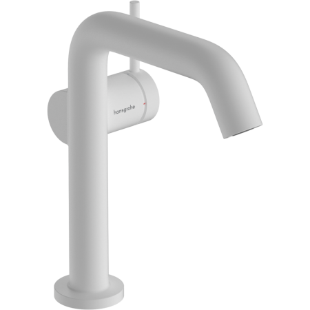Смеситель для раковины hansgrohe Tecturis S 150 Fine CoolStart, EcoSmart+, со сливным клапаном Push-Open, 73340700, матовый белый