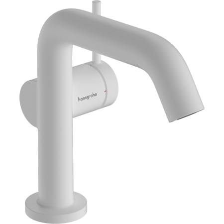 Смеситель для раковины hansgrohe Tecturis S 110 Fine CoolStart, EcoSmart+, с донным клапаном, 73323700, матовый белый