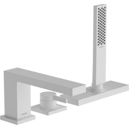 Cмеситель для ванны hansgrohe Tecturis E на 3 отверстия, 73443700, матовый белый