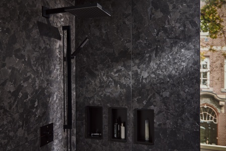 Hansgrohe Pulsify E Держатель верхнего душа 390 мм черный матовый 24337670