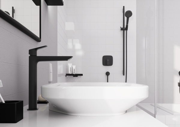 Hansgrohe Logis Смеситель для раковины 240 Fine без донного клапана черный матовый 71258670