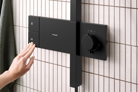 Душевая стойка Hansgrohe Raindance Alive S Showerpipe 300 24582670 матовый черный