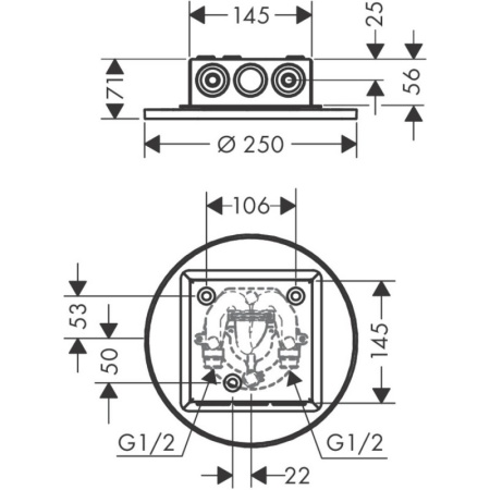 Верхний душ Hansgrohe Axor ShowerSolutions 35287000 хром