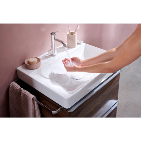 Cмеситель для раковины hansgrohe Tecturis S 110 EcoSmart+, с донным клапаном, 73310000, хром