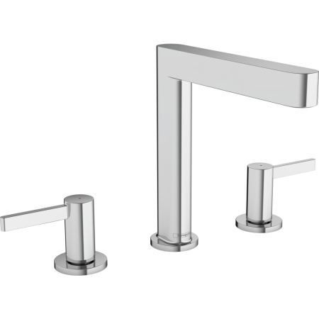 Смеситель для раковины hansgrohe Finoris 160, на 3 отверстия, со сливным клапаном Push-Open 76034000, хром