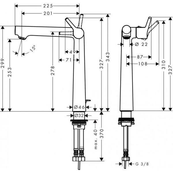Смеситель hansgrohe Talis S для раковины 72115000, хром