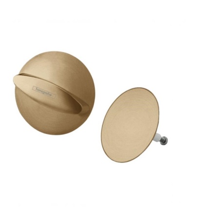 Внешняя часть набора для слива и перелива Hansgrohe 58185140, шлифованная бронза
