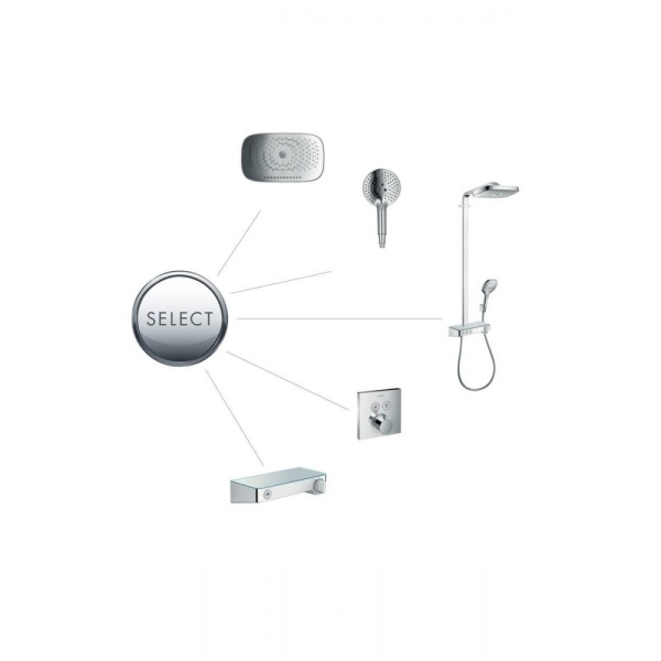Термостат hansgrohe Ecostat Select для душа 13171400, белый/хром