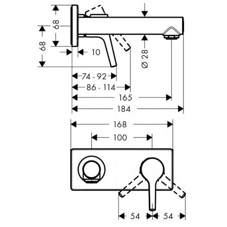 Смеситель hansgrohe Talis S для раковины 72110000, хром