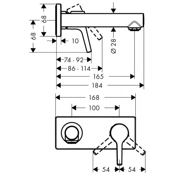 Смеситель hansgrohe Talis S для раковины 72110000, хром