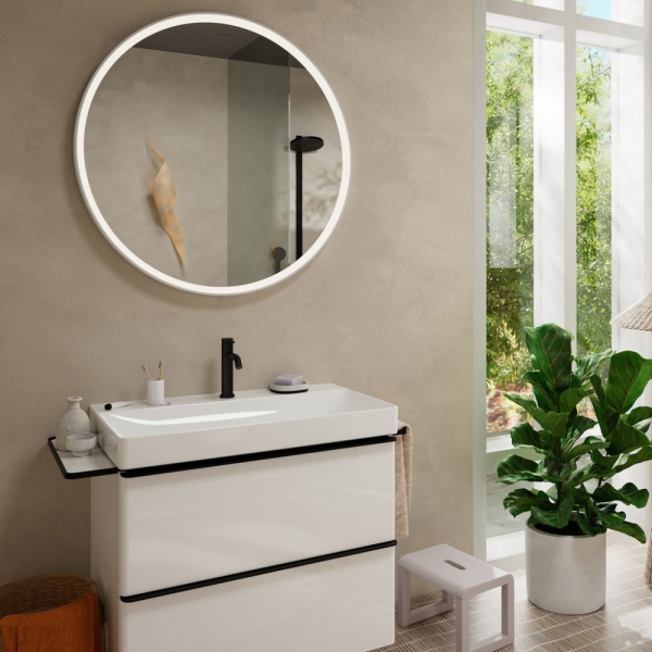 Cмеситель для раковины hansgrohe Tecturis S 110 CoolStart, EcoSmart+, 73312670, матовый черный