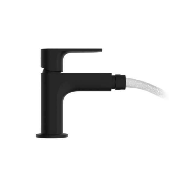 Смеситель для биде hansgrohe Rebris E, со сливным гарнитуром 72211670, матовый черный