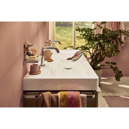Смеситель для раковины hansgrohe Tecturis S 110 Fine CoolStart, EcoSmart+, 73321000, хром