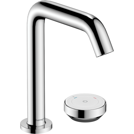 Смеситель для раковины hansgrohe Tecturis S 150 CoolStart EcoSmart+, с донным клапаном, 73353000, хром